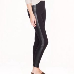 J. Crew Pixie Pant w/ Leather Tuxedo Stripe